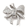 Brass Micro Pave Clear Cubic Zirconia Pendants FIND-Z041-05P-1