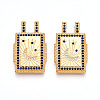 Brass Micro Pave Cubic Zirconia Pendants KK-U055-06A-01-1