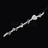 Electroplate Glass and Acrylic Rhinestone Beads Strands MAK-T011-07A-1