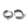 Tarnish Resistant 201 Stainless Steel Huggie Hoop Earring Findings STAS-P283-01V-P-2