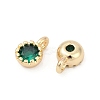 Brass Pave Cubic Zirconia Pendants KK-H204-03KCG-06-2