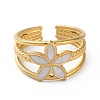 304 Stainless Steel Enamel Cuff Rings RJEW-M171-15G-2