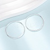 925 Sterling Silver Huggie Hoop Earrings EJEW-C179-05C-S-2
