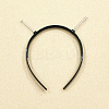 Plastic Hair Bands Findings with Springs OHAR-PW0003-192B-1