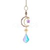 Glass Teardrop/Star Prisms Suncatchers Hanging Ornaments G-PW0004-72A-1