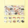 40Pcs 10 Colors Printed Wood Beads WOOD-FS0001-36-8