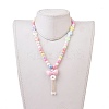 Kids Acrylic Pendant Necklaces NJEW-JN02615-M-5