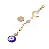 Evil Eye Lampwork Pandant Decorations HJEW-JM01002-3