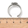 304 Stainless Steel Cuff Ring Findings STAS-B126-07P-3