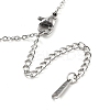 Flower Resin & Micro Pave Cubic Zirconia Pendant Necklaces NJEW-D288-02P-4