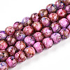 Baking Paint Glass Beads Strands DGLA-N003-8mm-B03-1