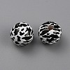 Printed Wood Beads WOOD-SZC0001-07A-2