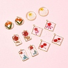 12Pcs 6 Styles Transparent Clear Epoxy Resin Pendants RESI-FS0001-88A-7