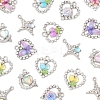 20Pcs 8 Styles Platinum Alloy Glass Pendants FIND-FS0003-78-3