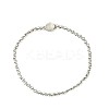 Round CCB Plastic & Alloy Beaded Stretch Bracelets for Women WG68281-02-2