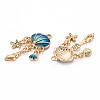 Alloy Enamel Pendants X-ENAM-S126-118B-NR-3