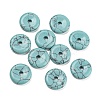 Synthetic Turquoise Dyed China Safety Buckle Pendants LS-G-B052-07-1