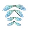 3Pcs Transparent Epoxy Resin Butterfly Wings Cabochons X-RESI-N045-12A-1