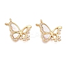 Brass Micro Pave Cubic Zirconia with Shell Pendants KK-T070-36G-1