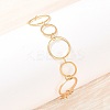 304 Stainless Steel Link Chain Bracelets for Women BJEW-P373-03B-G-1