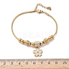 European Style Polymer Clay Rhinestones & 201 Stainless Steel & Natural Shell Charm Bracelets BJEW-G765-03G-01-5