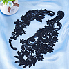 4 Pairs 2 Style Polyester & Nylon Embroidery Flower Lace Appliques DIY-GF0009-09-4