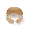 Ion Plating(IP) 304 Stainless Steel Textured Open Cuff Rings for Women RJEW-G285-58G-3