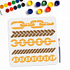 1Pc Chain PET Hollow Out Drawing Painting Stencils DIY-MA0002-38D-1