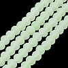 Imitation Jade Solid Color Glass Beads Strands EGLA-A034-J3mm-MD01-2