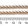 Electroplated Synthetic Magnetic Hematite Beads Strands G-I364-D01-LG-4