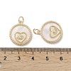 Brass Micro Pave Clear Cubic Zirconia Pendants KK-L208-64G-3