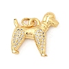 Brass Micro Pave Clear Cubic Zirconia Pendants KK-I360-049G-1