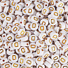 500Pcs Plating Acrylic Beads PACR-TADJ0001-01D-2