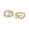 Brass Colorful Cubic Zirconia Pendants KK-E068-VA055-2-3