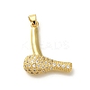 Rack Plating Brass with Cubic Zirconia Pendants KK-Z086-42G-1