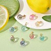 20Pcs 5 Colors Two Tone Transparent Spray Painted Glass Pendants GLAA-YW0001-95-5