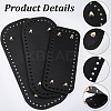 3Pcs 3 Styles PU Leather Knitting Crochet Bags Nail Bottom Shaper Pad DIY-CL0002-15-5