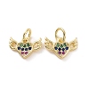 Brass Micro Pave Cubic Zirconia Pendants KK-E068-VF137-2