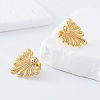 304 Stainless Steel Fan-Shaped Flower Stud Earrings for Women CO6863-5