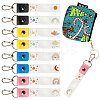 PU Leather & Cotton Name Marker Keychain AJEW-WH0514-011-1
