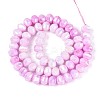 Anti-Tarnish Electroplate Glass Beads Strands GLAA-T025-8mm-19A-2