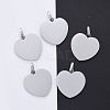 Tarnish Resistant 304 Stainless Steel Mirror Polished Finish Stamping Blank Tag Pendants STAS-P055-04P-1