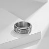 Viking Word 304 Stainless Steel Rotatable Finger Rings for Men FS-WGA52A7-03-3
