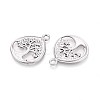 304 Stainless Steel Teardrop with Tree of Life Pendants STAS-T067-35P-2