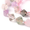 Natural Amethyst & Citrine & Rose Quartz & Prehnite & Quartz Crystal Beads Strands G-Z014-14-2