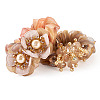 2Pcs 2 Colors Chic Solid Color French Satin Pigtail Hair Tie for Elegant Hairstyles OHAR-TA0001-10C-1