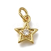 Brass Micro Pave Cubic Zirconia Pendants ZIRC-I070-017G-1