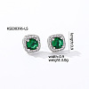 Elegant Zircon Square Stud Earrings for Women TY1635-6-1