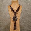 Bohemian Style Natural Coconut Beaded Pendant Tassel Necklaces for Women FS-WGFADBE-05-1