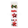 Christmas Theme Cloth Felt Fabric Alligator Hair Clip OHAR-R100-01C-2